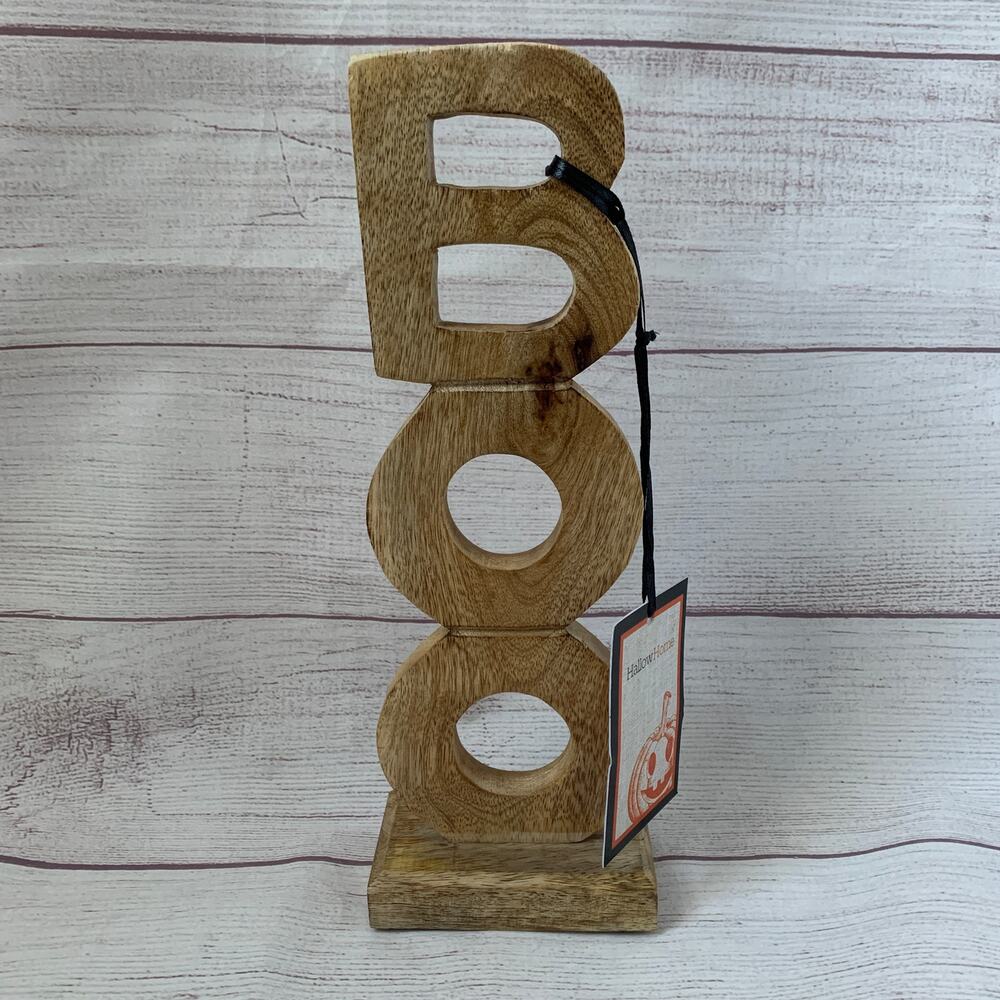 Halloween Home Wooden Boo Vertical Self-Standing